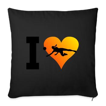 Volley-ball féminin Volley-ball masculin - Housse de coussin décorative 45 x 45 cm - noir - Devant