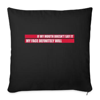 Mon visage le fera certainement - Housse de coussin décorative 45 x 45 cm - noir - Devant