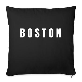 BOSTON, Boston city travel married, Boston boy name - Sofa pillowcase 17,3'' x 17,3'' (45 x 45 cm) - black - Front