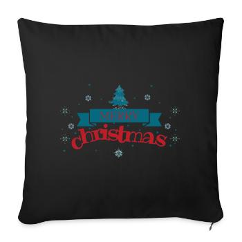 MERRY CHRISTMAS - Housse de coussin décorative 45 x 45 cm - noir - Devant