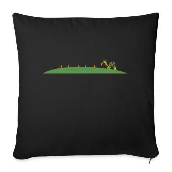Conception de tortue - Housse de coussin décorative 45 x 45 cm - noir - Devant