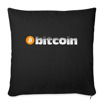 Bitcoin - Housse de coussin décorative 45 x 45 cm - noir - Devant