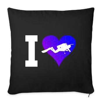 Plongée sous-marine Plongée Femmes Plongeuses Plongée - Housse de coussin décorative 45 x 45 cm - noir - Devant