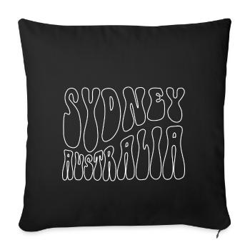Sydney Australia - Sofa pillowcase 17,3'' x 17,3'' (45 x 45 cm) - black - Front