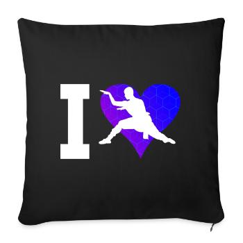 Kampfsport Wushu Kungfu Herren Damen Kung Fu - Sofakissenbezug 45 x 45 cm - Schwarz - Vorne