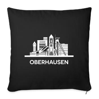 Oberhausen, weiß - Sofakissenbezug 45 x 45 cm - Schwarz - Vorne