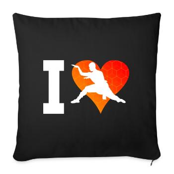 Wushu Kung Fu Kampfsport Kungfu Herren Damen - Sofakissenbezug 45 x 45 cm - Schwarz - Vorne