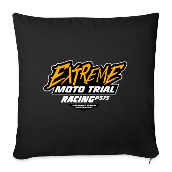 Trial - Trialsport - Moto Trial - Motorcycle Trial - Sofakissenbezug 45 x 45 cm - Schwarz - Vorne