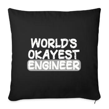 World's Best Engineer Bold Statement - Sofa pillowcase 17,3'' x 17,3'' (45 x 45 cm) - black - Front