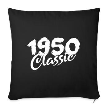 1950 Anniversaire 1950 né en 1950 - Housse de coussin décorative 45 x 45 cm - noir - Devant