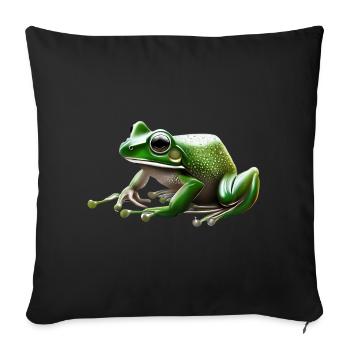 Rain Frog Water Drop Frog - Sofa pillowcase 17,3'' x 17,3'' (45 x 45 cm) - black - Front