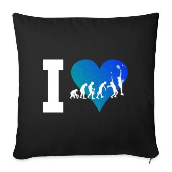 Paddle Court Paddeltennis Paddle Paddle Tennis - Housse de coussin décorative 45 x 45 cm - noir - Devant