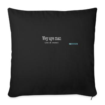 wey aye man - Sofa pillowcase 17,3'' x 17,3'' (45 x 45 cm) - black - Front