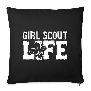 Scouting Girl Scout Life - Sofa pillowcase 17,3'' x 17,3'' (45 x 45 cm) - black - Front