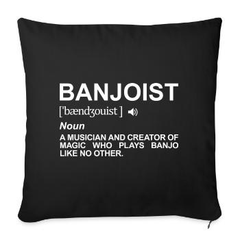 Définition du joueur de banjo - Housse de coussin décorative 45 x 45 cm - noir - Devant