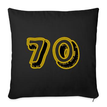 HAPPY BIRTHDAY. HAPPY BIRTHDAY. ANNIVERSARY. - Sofa pillowcase 17,3'' x 17,3'' (45 x 45 cm) - black - Front