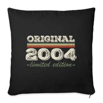 Legende seit 2004 Geboren 2004 Geburtstag 2004 - Sofakissenbezug 45 x 45 cm - Schwarz - Vorne
