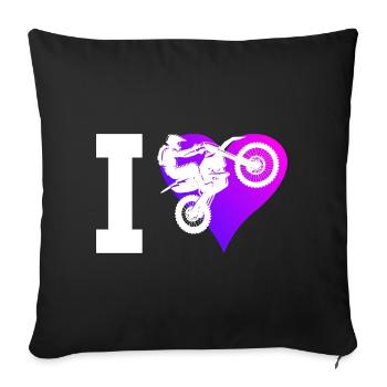 Dirt Biker Dirt Bike Motocross Dirt Bike Men - Sofa pillowcase 17,3'' x 17,3'' (45 x 45 cm) - black - Front