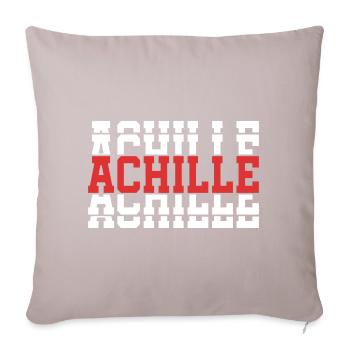 t-shirt Achille t-shirt stacked text - Sofa pillowcase 17,3'' x 17,3'' (45 x 45 cm) - light taupe - Front