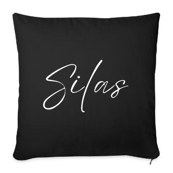 Silas Name T-Shirt Geschenk Für Männer - Sofakissenbezug 45 x 45 cm - Schwarz - Vorne
