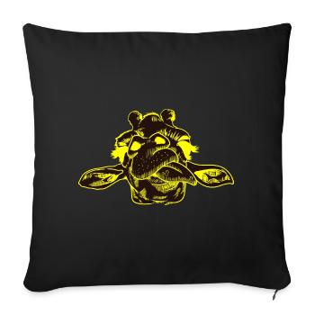 Giraffe Giraffen Safari - Sofakissenbezug 45 x 45 cm - Schwarz - Vorne