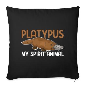 Platypus - Sofa pillowcase 17,3'' x 17,3'' (45 x 45 cm) - black - Front