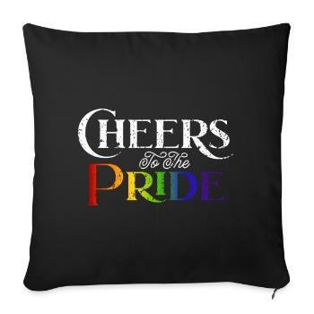 Love is Love, Gay Pride, LGBTQ+ - Sofa pillowcase 17,3'' x 17,3'' (45 x 45 cm) - black - Front