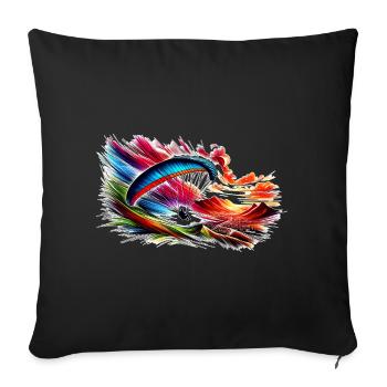 Paraglider - Sofa pillowcase 17,3'' x 17,3'' (45 x 45 cm) - black - Front