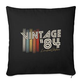 Vintage 1984 Jahrgang Retro Geburtstag Geschenk - Sofakissenbezug 45 x 45 cm - Schwarz - Vorne