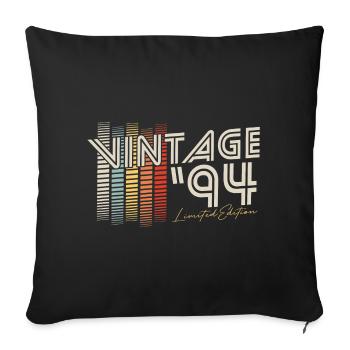 Vintage 1994 Jahrgang Retro Geburtstag Geschenk - Sofakissenbezug 45 x 45 cm - Schwarz - Vorne