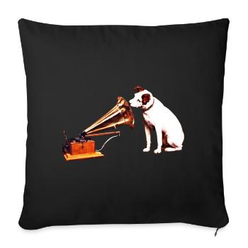 His Master's Voice painting - Sofa pillowcase 17,3'' x 17,3'' (45 x 45 cm) - black - Front