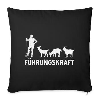 Ziegen Führungskraft Ziegenbock Landwirtin Ziege - Sofakissenbezug 45 x 45 cm - Schwarz - Vorne