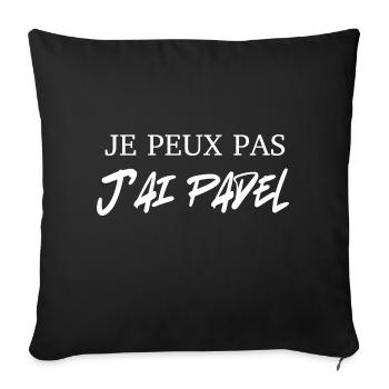 I can't I have padel - Sofa pillowcase 17,3'' x 17,3'' (45 x 45 cm) - black - Front