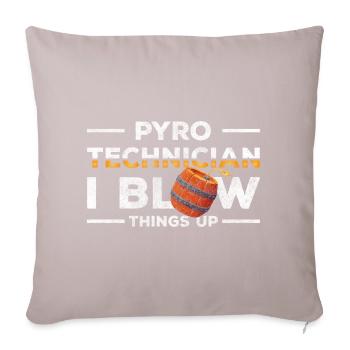 Pyro Colorful Burning Safety - Sofa pillowcase 17,3'' x 17,3'' (45 x 45 cm) - light taupe - Front