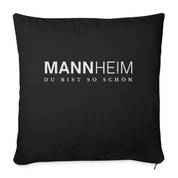 Mannheim you are so beautiful - Sofa pillowcase 17,3'' x 17,3'' (45 x 45 cm) - black - Front
