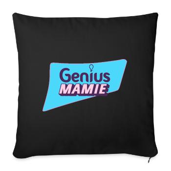 Genius Granny - Sofa pillowcase 17,3'' x 17,3'' (45 x 45 cm) - black - Front