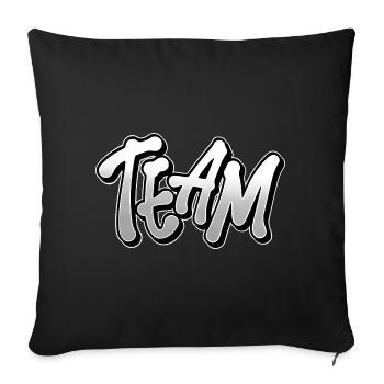 Team - Sofakissenbezug 45 x 45 cm - Schwarz - Vorne