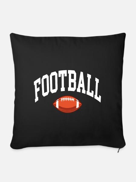 Football - Sofakissenbezug 45 x 45 cm - Schwarz