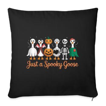 Just A Spooky Goose Halloween Vibes - Sofa pillowcase 17,3'' x 17,3'' (45 x 45 cm) - black - Front