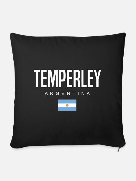 Temperley Argentinien Argentinier - Sofakissenbezug 45 x 45 cm - Schwarz