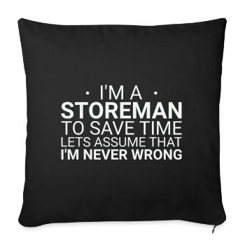 Storeman Never Wrong - Sofakissenbezug 45 x 45 cm - Schwarz - Vorne