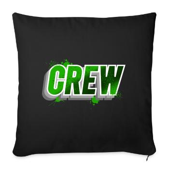 crew - Sofa pillowcase 17,3'' x 17,3'' (45 x 45 cm) - black - Front