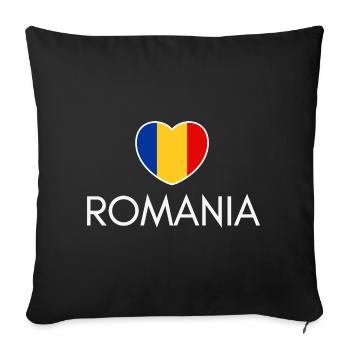 I love Romania, Romanian pride - Sofa pillowcase 17,3'' x 17,3'' (45 x 45 cm) - black - Front