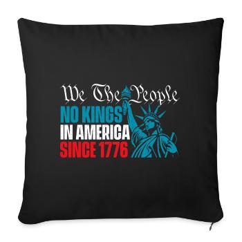 We The People No Kings America Patriotic - Sofa pillowcase 17,3'' x 17,3'' (45 x 45 cm) - black - Front