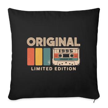 Original 1995 Geburtstag 1995 Geschenk 1995 Retro - Sofakissenbezug 45 x 45 cm - Schwarz - Vorne