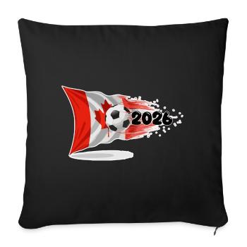 Canada 2026 Soccer Rush - Sofa pillowcase 17,3'' x 17,3'' (45 x 45 cm) - black - Front