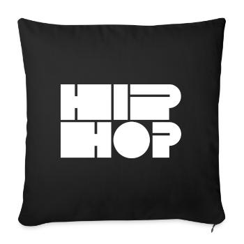 Hip Hop Block Typography - Sofa pillowcase 17,3'' x 17,3'' (45 x 45 cm) - black - Front
