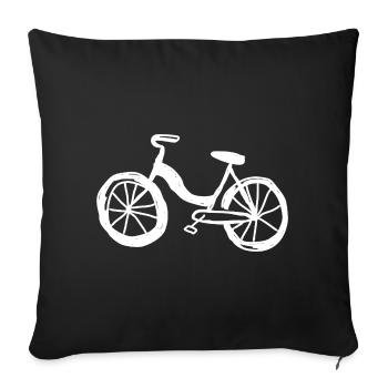 Bicycle - Sofa pillowcase 17,3'' x 17,3'' (45 x 45 cm) - black - Front