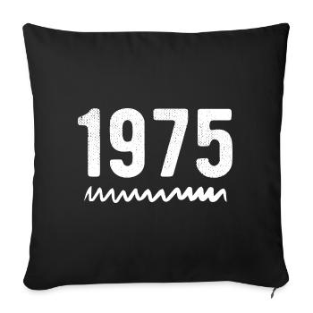 1975 Anniversary 1975 Retro 1975 - Sofa pillowcase 17,3'' x 17,3'' (45 x 45 cm) - black - Front