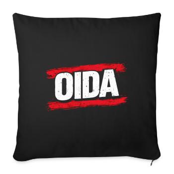 Logo du Pinceau Rouge ODA - Housse de coussin décorative 45 x 45 cm - noir - Devant
